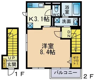FERIO KAJIGAYA【2階】の間取り