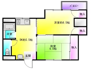 シティ八尾【5階】の間取り