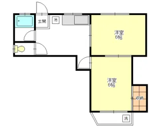 小金井渡部ハイツ【2階】の間取り