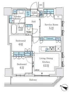 パークホームズ文京白山ヒルテラス【2階】の間取り