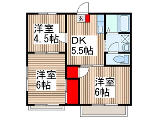 ラプラス入間【2階】の間取り