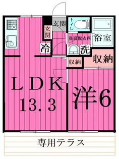 フロイディハイツ【1階】の間取り