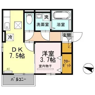 サンシャインパル【1階】の間取り