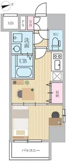 エスティメゾン門前仲町【11階】の間取り