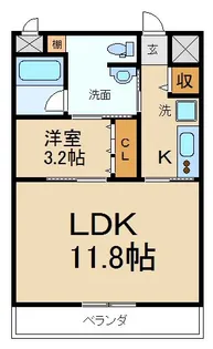 グランドール・モンシェリー【1階】の間取り