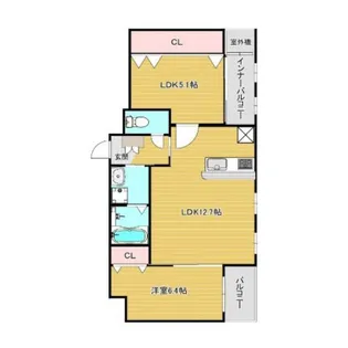 ZIP OHORI SOUTH【2階】の間取り