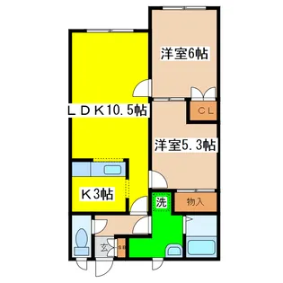 エスティームハウス【1階】の間取り