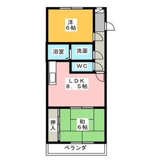 第2山崎マンション【1階】の間取り