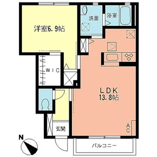 ホワイトコートこざか【1階】の間取り