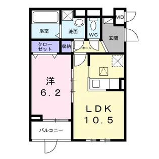 ロイヤルメゾン北巽 I【1階】の間取り