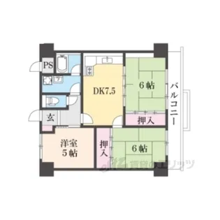 GreenResidence長浜【3階】の間取り