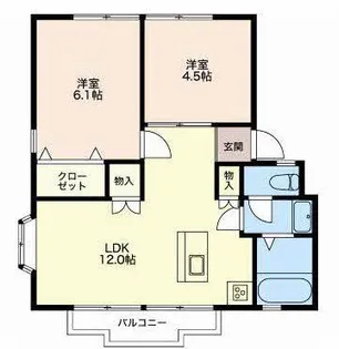 ビタビレッジ富士 A【2階】の間取り