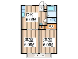 ヴィラサンシャイン【2階】の間取り