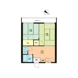 清水コーポ【2階】の間取り