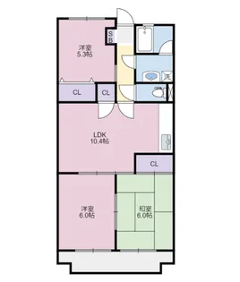 ハーブメゾン賀好【3階】の間取り