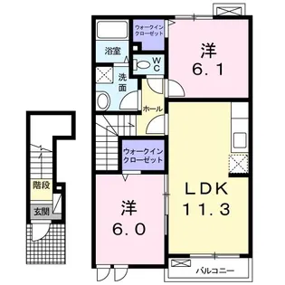 ソレイユ M I【2階】の間取り