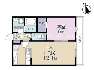 ルフレ本牧【1階】の間取り