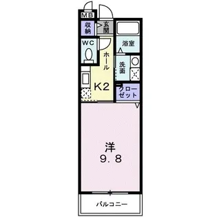 マンションあかやま【3階】の間取り