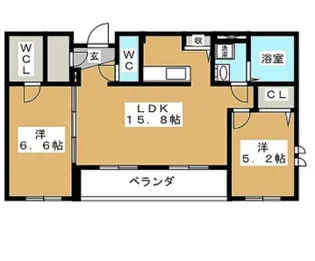 シャーメゾンプレミア武蔵野【4階】の間取り