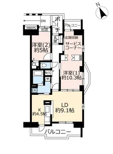 URコンフォール南浦和【6階】の間取り