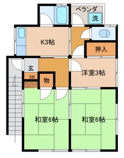 福葉 宮原八丁目アパート202【2階】の間取り