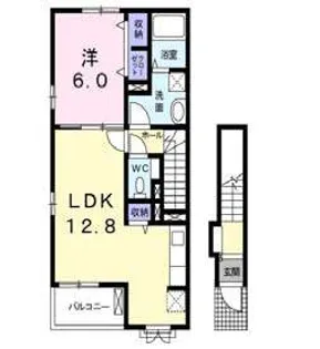 アイリスI【2階】の間取り
