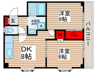 ラフィ-ヌ池田1番館【2階】の間取り