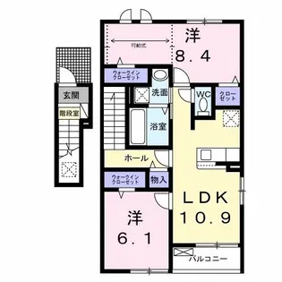 オーブ・レジェール【2階】の間取り