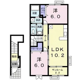 ドルチェ【2階】の間取り