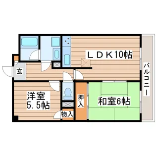 エクセレント南仙台【1階】の間取り