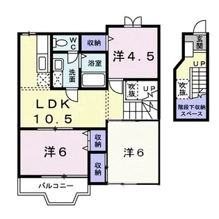 ビューテラスC【1階】の間取り