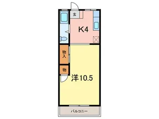 徳風マンション【4階】の間取り