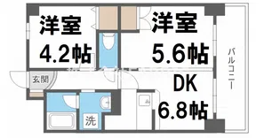 URBAN FLATS中之島【8階】の間取り
