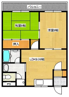 フレンドヴィラ西田【4階】の間取り
