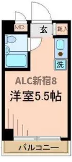 グローリア初穂武蔵境【3階】の間取り