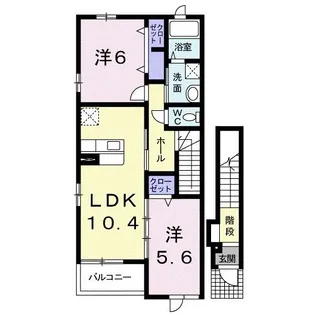 バイオレット【2階】の間取り