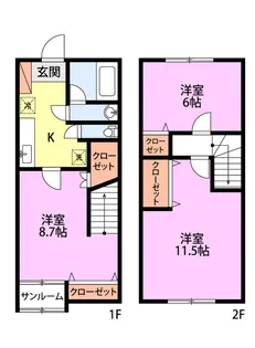 グランブリッジI【1階】の間取り