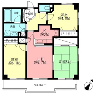 コンフォール湘南【2階】の間取り