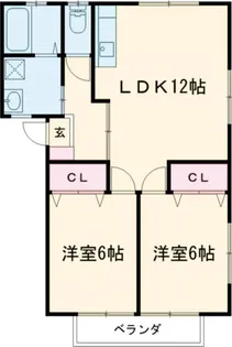 ラ・メゾン白岳【2階】の間取り