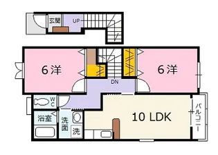 グッディ亀山 B【2階】の間取り