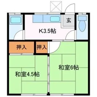 打田アパート【1階】の間取り