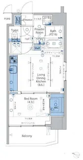 ヴォーガコルテ渋谷笹塚【8階】の間取り