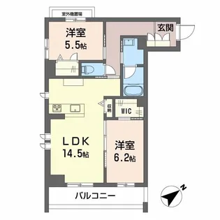 CLASSEUM連坊III【2階】の間取り
