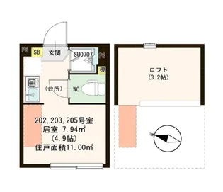 マグノリアテラス東小岩【2階】の間取り