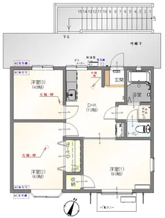 エスタシオン D1【2階】の間取り