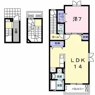 アヴァンタイム【3階】の間取り