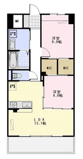 プランタジュネ【6階】の間取り