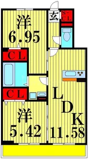 メゾンボヌール【1階】の間取り