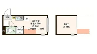 グランディール久我山【2階】の間取り