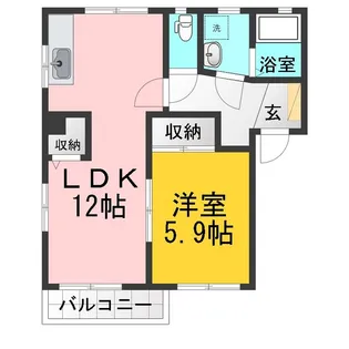 ディアス城【2階】の間取り